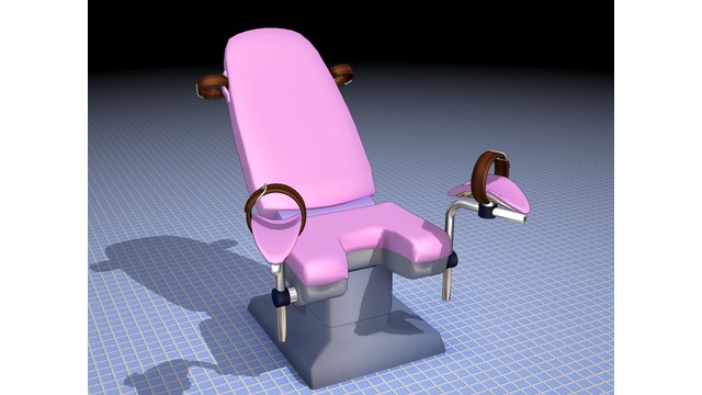 ピンク色の椅子