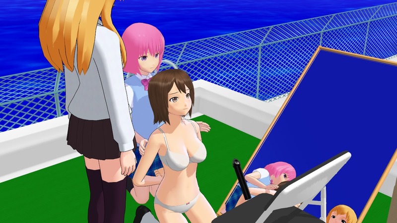 水没校舎、屋上王国　屋上フェラ　MMD紳士向け