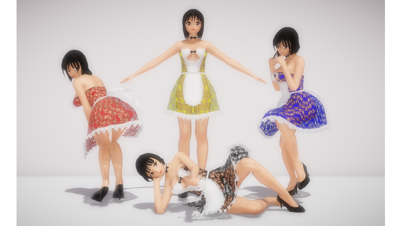 【MMDモデル配布】オリキャラ「操ちゃんS」メイド服ver